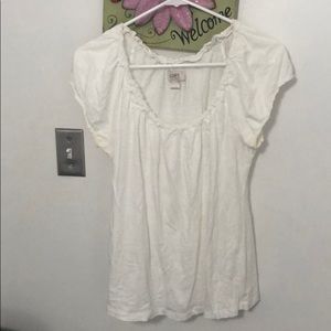 🛍5/25 LOFT White short-sleeved shirt 🌸